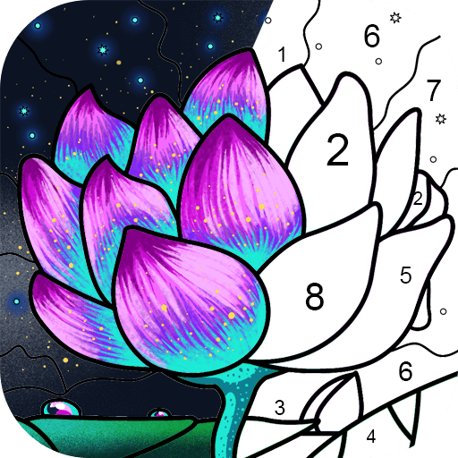 Paint by Number Coloring Game Mod APK Unlimited Money v4.6.7 screenshot