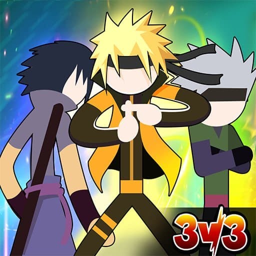 Stickman Ninja 3v3 Battle Mod APK NO Ads Unlimited Money v4.6 screenshot