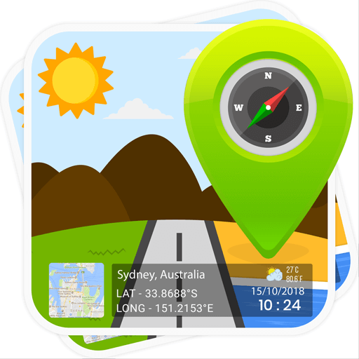 GPS Map Stamp Camera MOD APK Premium Unlock v1.8.1 screenshot