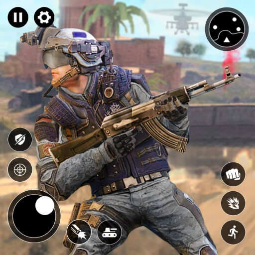 Commando Games MOD APK God Mode, Dumb Enemy v3.9.2 screenshot