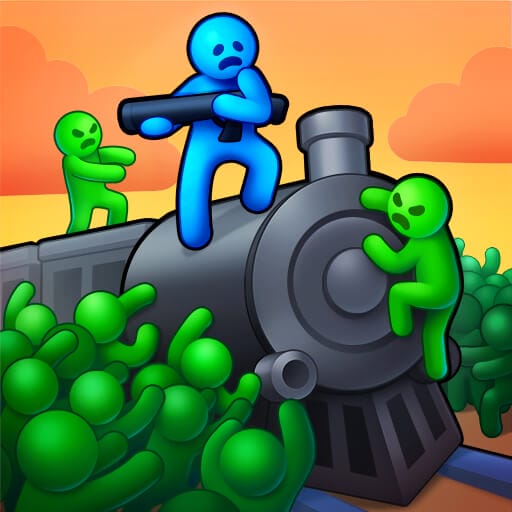 Train Defense Zombie Survival MOD APK Unlimited Gems, Gold v1.04.38 screenshot